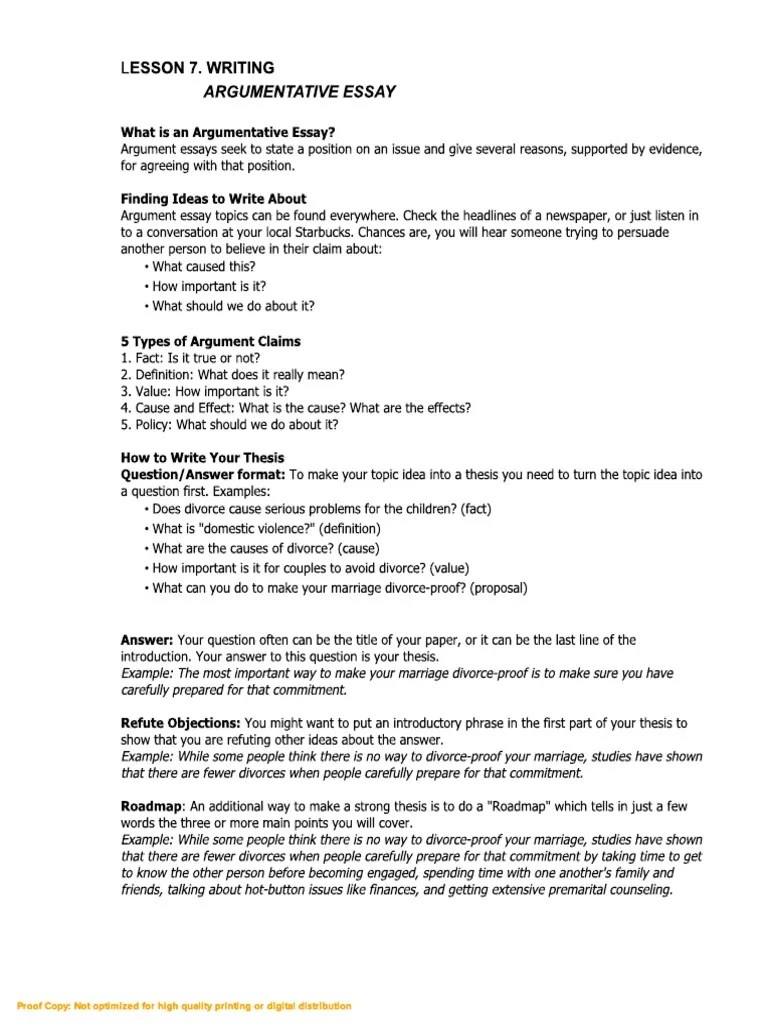 Argumentative Essay - Advance | PDF | Essays | Reason