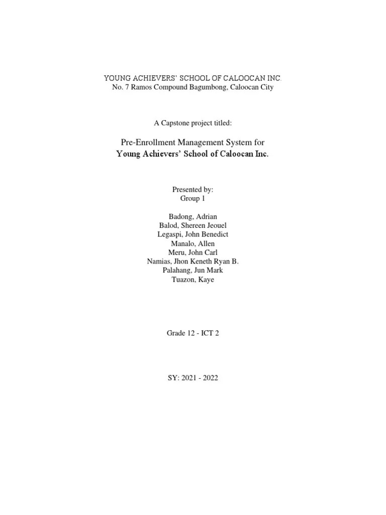 Pre-Enrollment Management System | PDF | Survey Methodology | Software ...