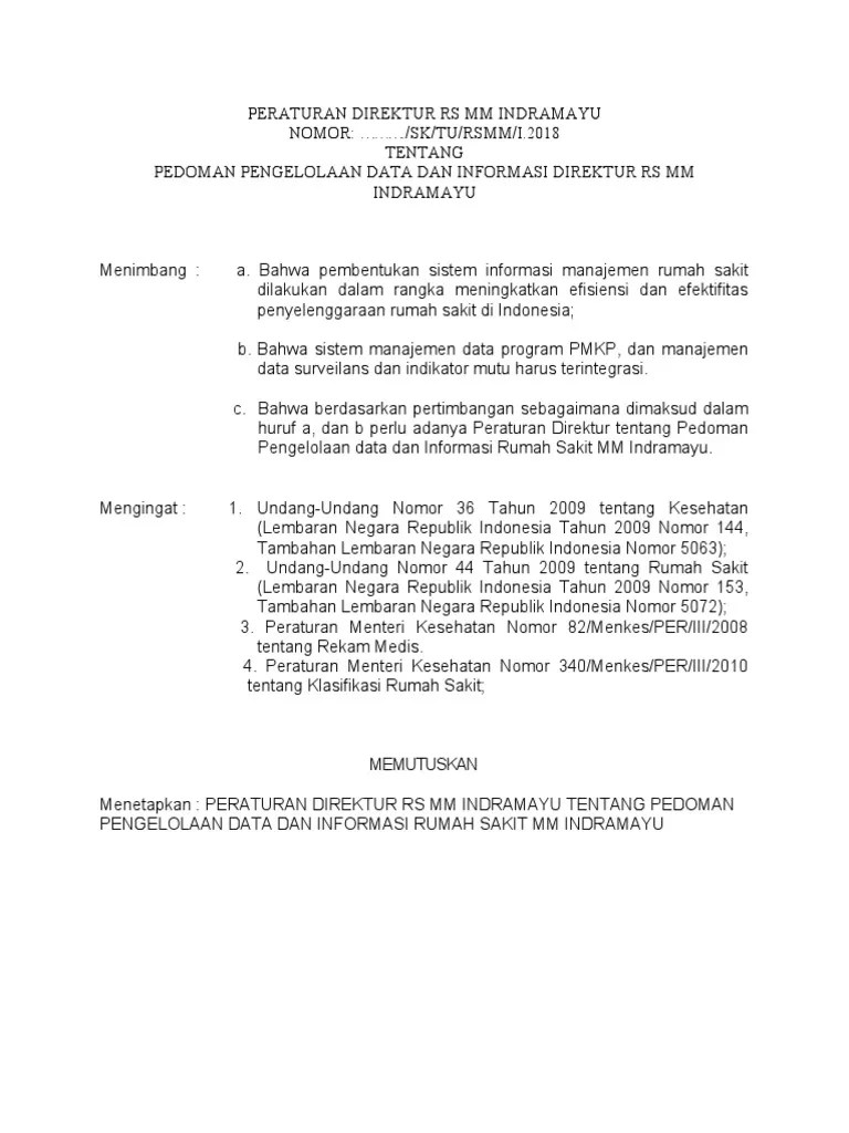 ELEMEN PENILAIAN MRMIK 1 Pedoman Pengelolaan Data Dan Informasi | PDF ...