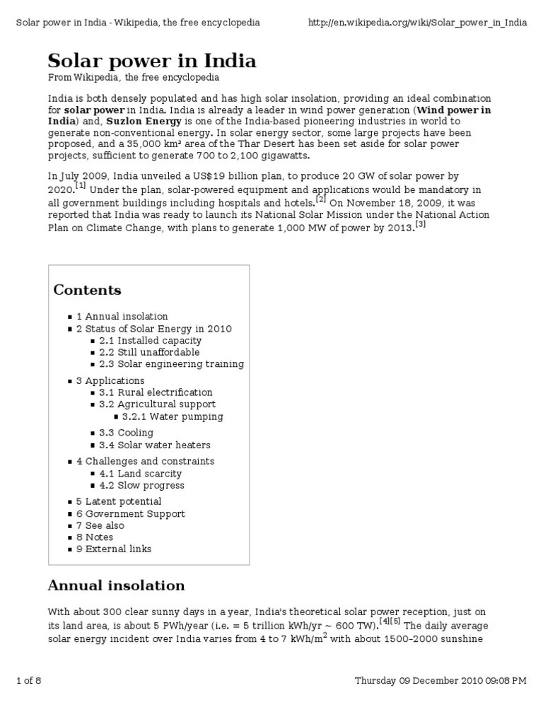 Solar Power In India | PDF | Solar Power | Photovoltaics