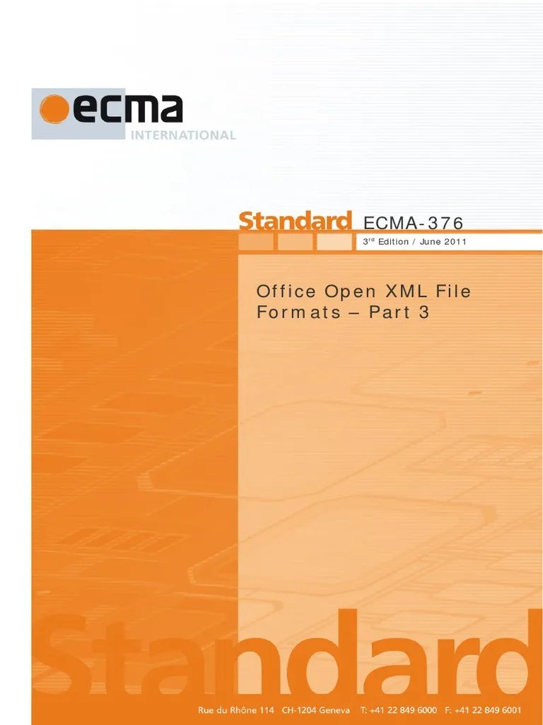 Office Open XML Part 3 - Markup Compatibility And Extensibility | PDF ...