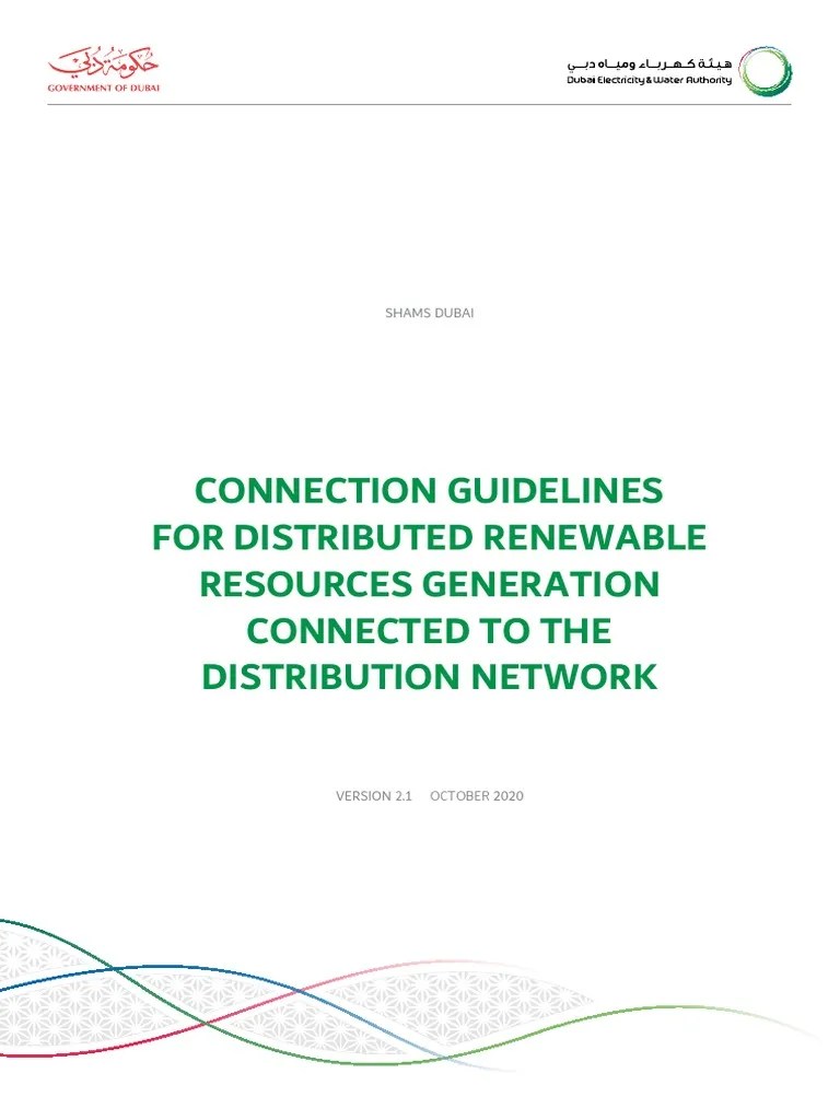 Connection Guidelines For Distributed Renewable Resources Generation ...