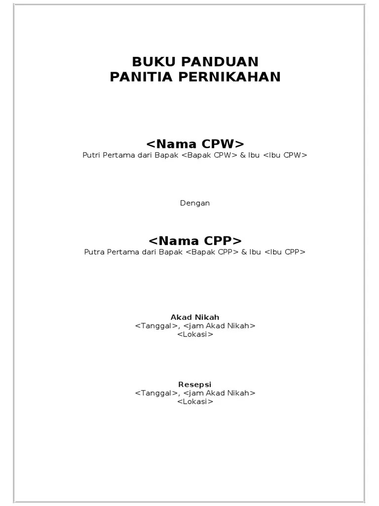Buku Panduan Pernikahan | PDF