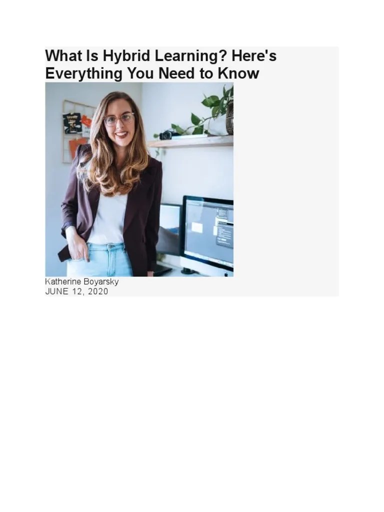 What Is Hybrid Learning | PDF | Distance Education | Communication
