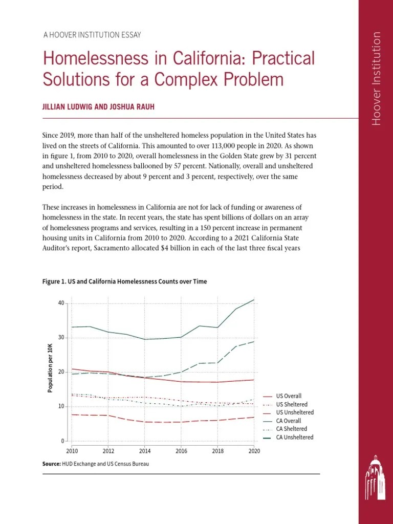 Homelessness In California: Practical Solutions For A Complex Problem ...