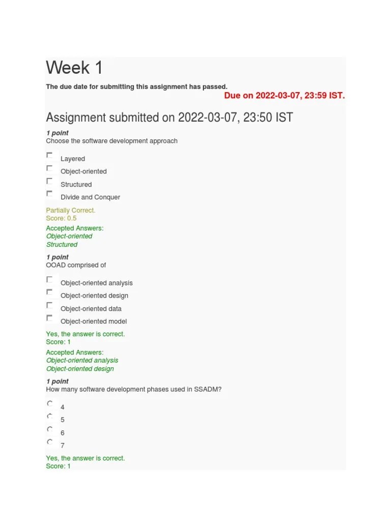 Object Oriented Analysis And Design QUIZ | PDF | Use Case | Class ...