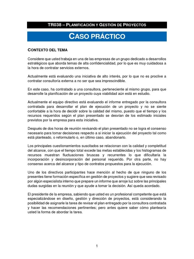 Caso Práctico - Planificación Y Gestión De Proyectos | Descargar Gratis ...