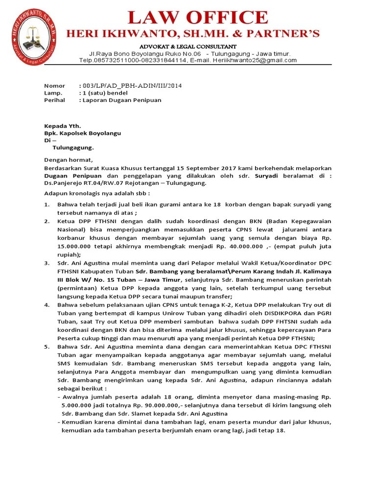 Laporan Polisi | PDF