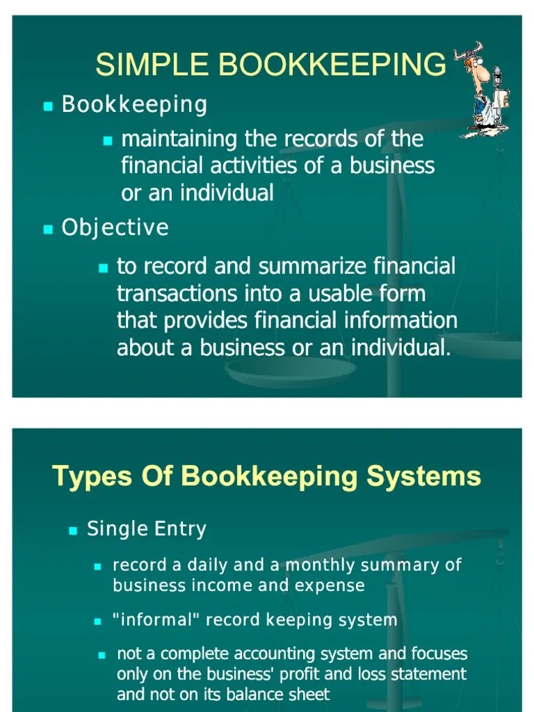 Simple Bookkeeping | PDF | Debits And Credits | Bookkeeping