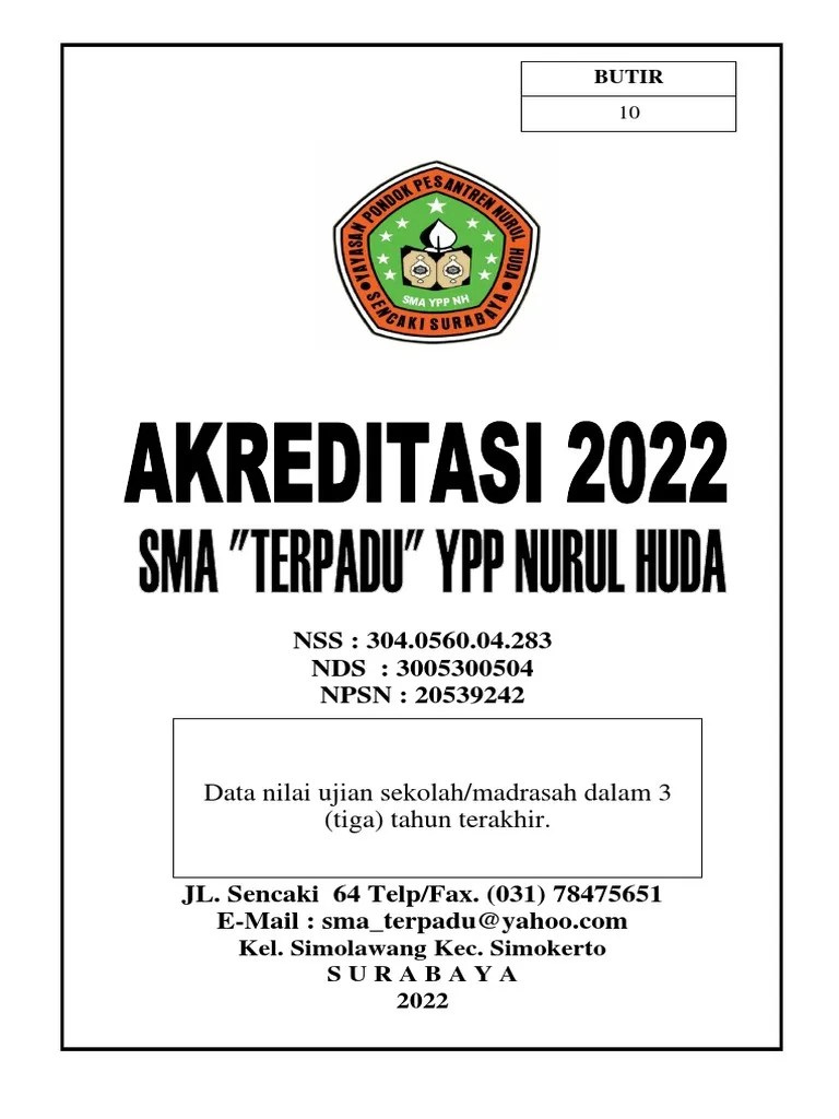 Data Nilai Ujian Sekolahmadrasah Dalam 3 (Tiga) Tahun Terakhir | PDF