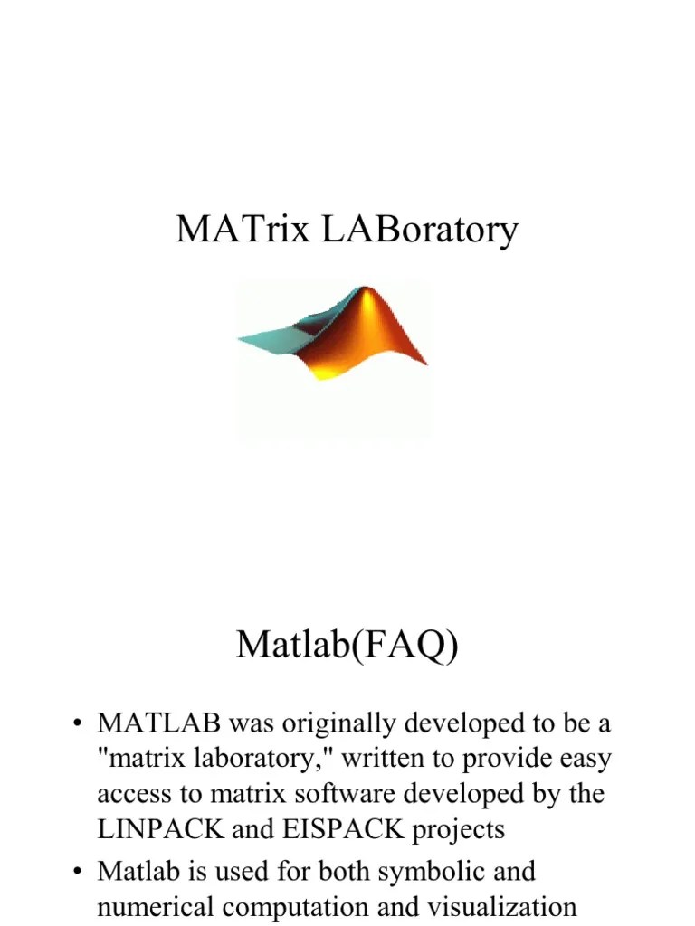 Matrix Laboratory | PDF | Matlab | Matrix (Mathematics)