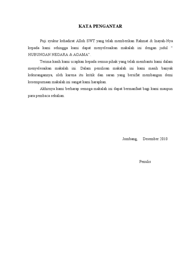 Tujuan dari penulisan karya ilmiah (skripsi) ini, adalah untuk melengkapi tugas akhir kuliah selama mengikuti pendidikan di perguruan tinggi . Kata Pengantar Makalah Agama Pdf Contoh Makalah