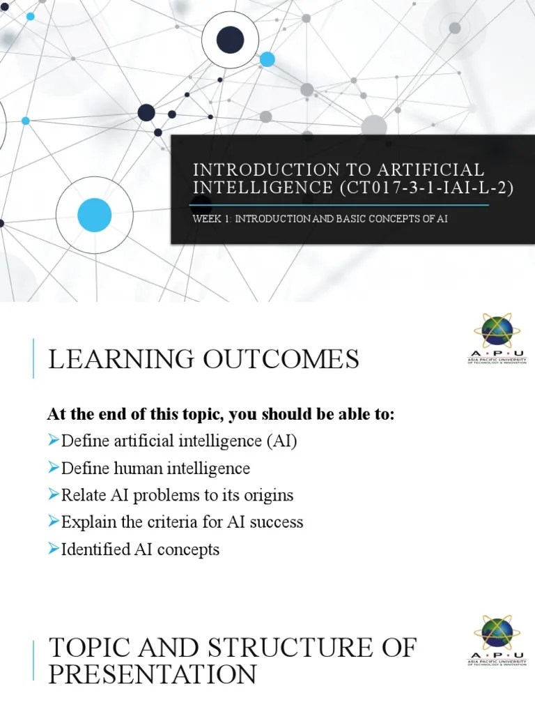 Week 1 - Introduction And Basic Concepts Of AI | PDF | Artificial ...