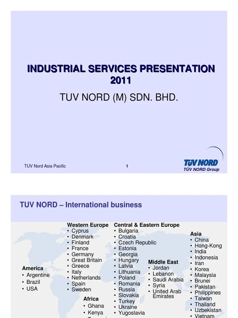 Industrial Services TUV Nord Malaysia | PDF | Engineering | Mechanical Engineering
