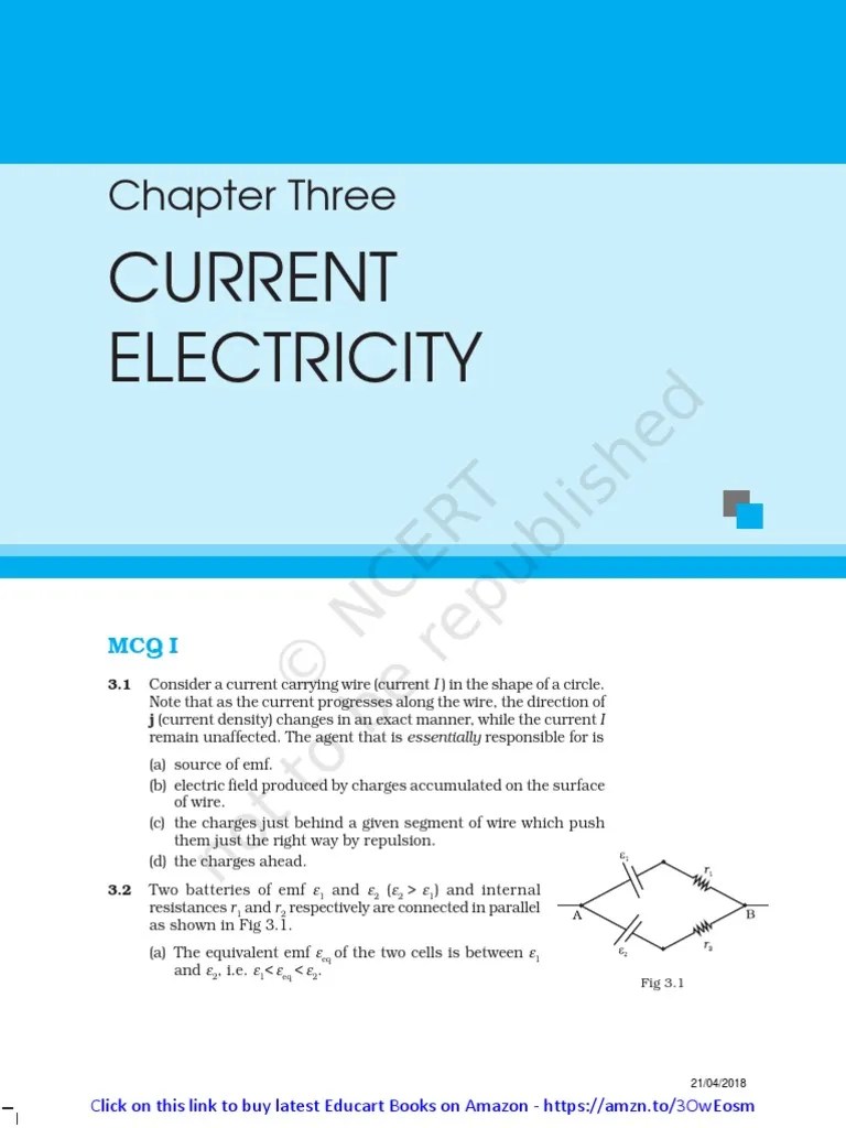 Unit 3 (Current Electricity) | PDF | Voltage | Electrical Resistance And Conductance