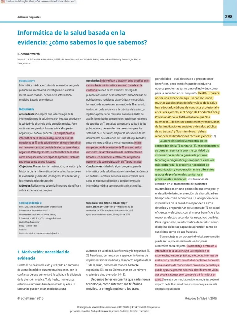 Evidence-Based Health Informatics - How Do We Know What We Know - En.es ...