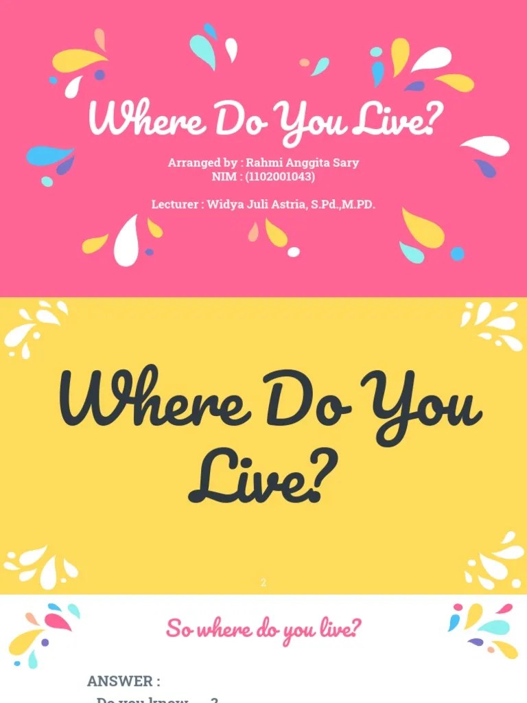 Where Do You Live | PDF | Vocabulary | English Language