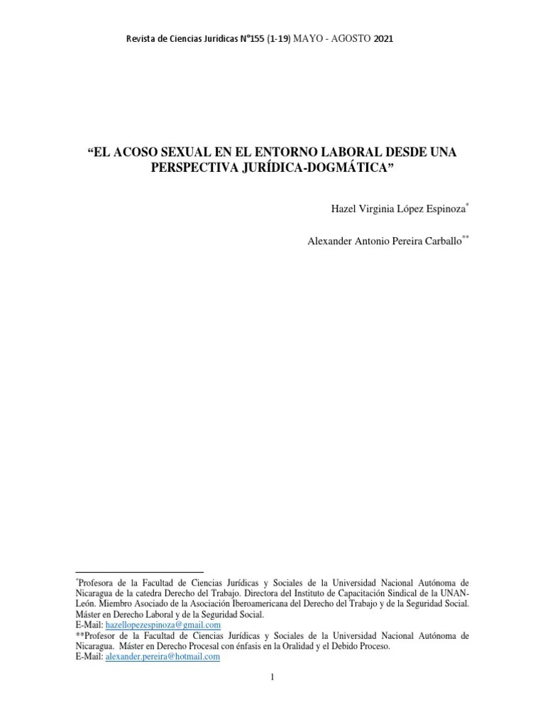 El Acoso Sexual En El Entorno Laboral | PDF | Acoso Sexual | La Violencia Contra Las Mujeres