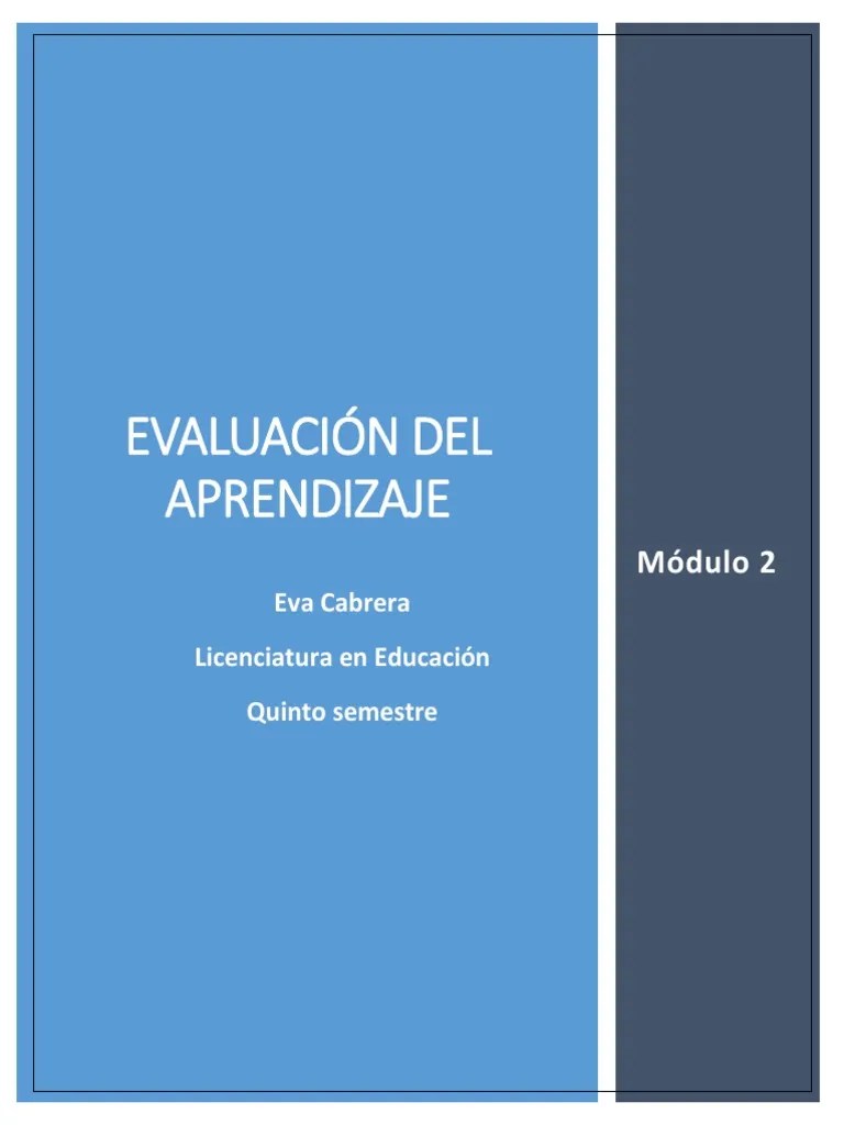 Evaluación Del Aprendizaje | PDF | Evaluación | Aprendizaje