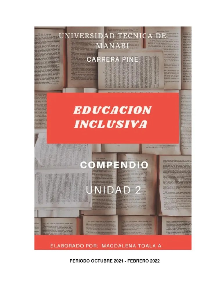 Compendio Unidad 2 Educacion Inclusiva | PDF | Plan De Estudios | Evaluación