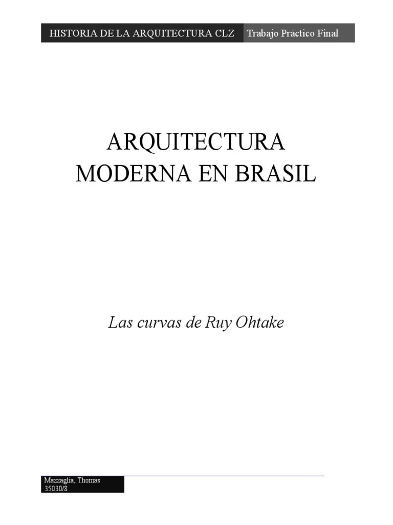 Arquitectura Moderna En Brasil - Ruy Ohtake | PDF | Brasil | Sao Paulo