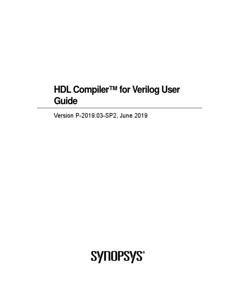 HDL Compile For Verilog User Guide | PDF | Hardware Description ...