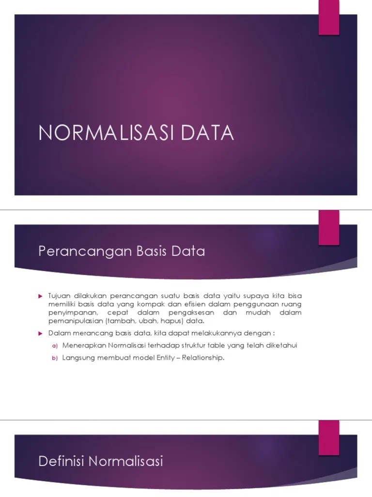 Normalisasi Data | PDF