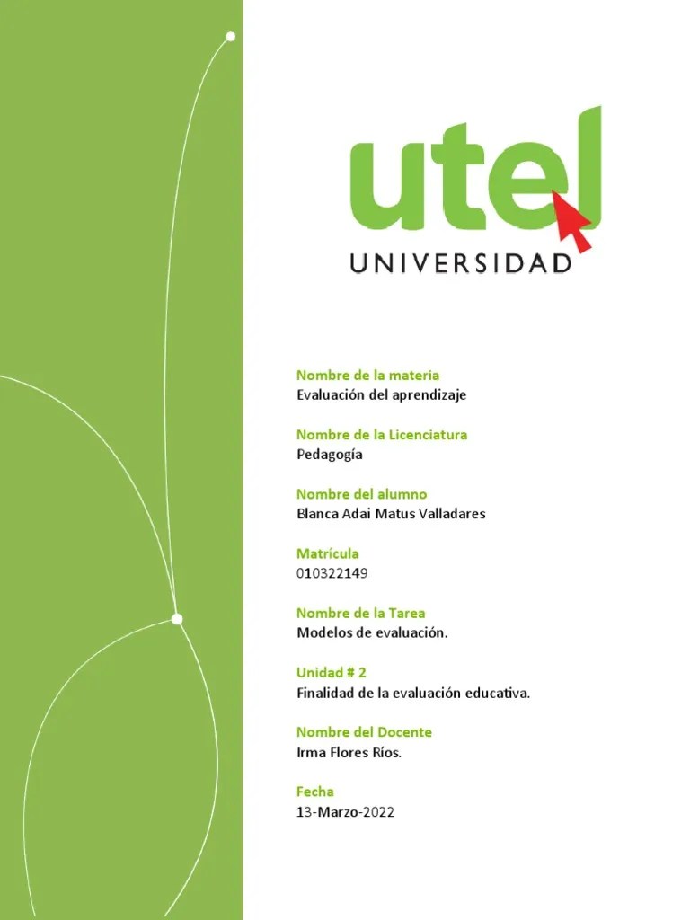 Actividad 2 - Evaluacion Del Aprendizaje | PDF | Evaluación | Aprendizaje