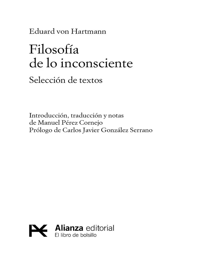 Hartmann - Filosofia-De-Lo-Inconsciente | PDF | Arthur Schopenhauer ...
