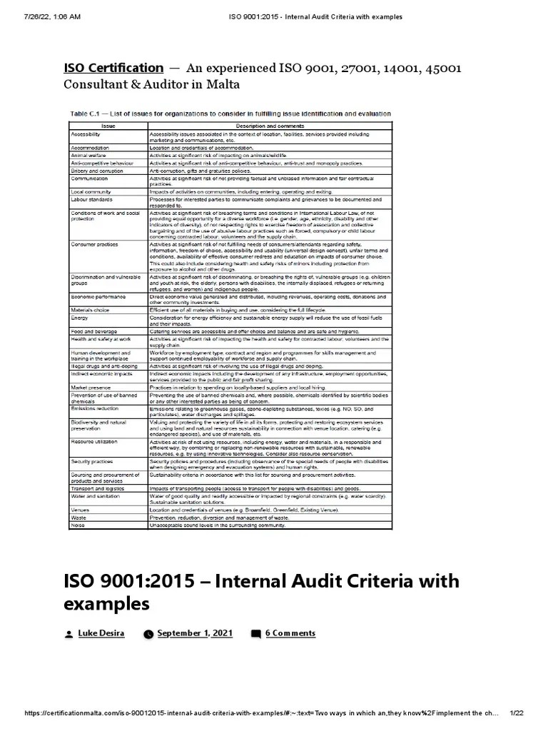 Iso 9001 2015 Internal Audit Pdf Verification And Validation Audit - Minimal Photo Collection - High Resolution Quality