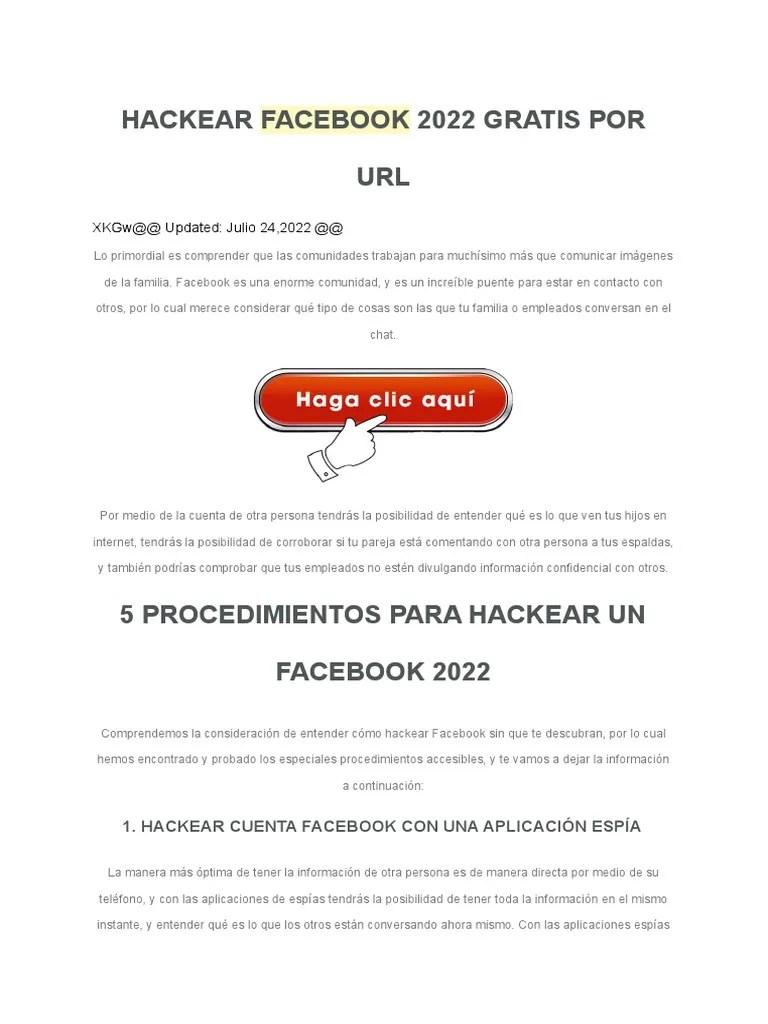 Hackear Facebook En 30 Segundos | PDF | Facebook | Suplantación De ...