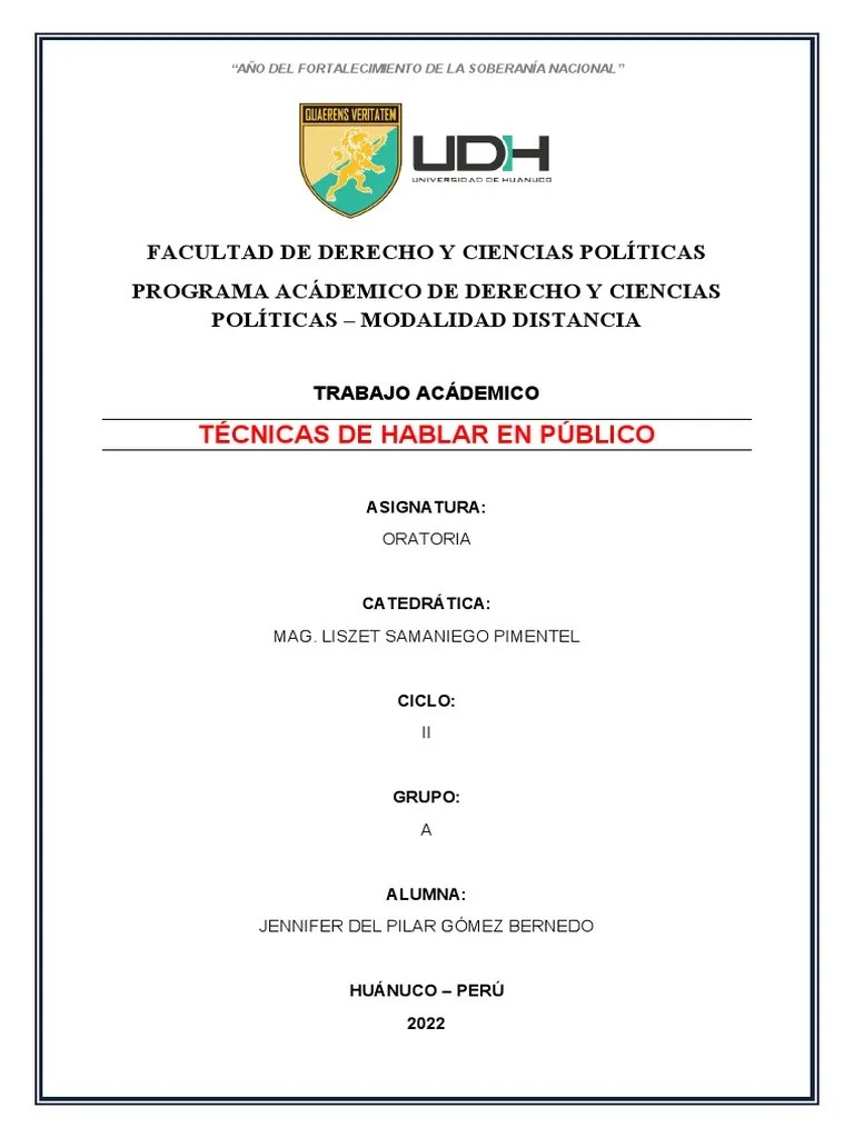 Tecnicas Para Hablar En Publico | PDF | Hablar En Público | Comunicación