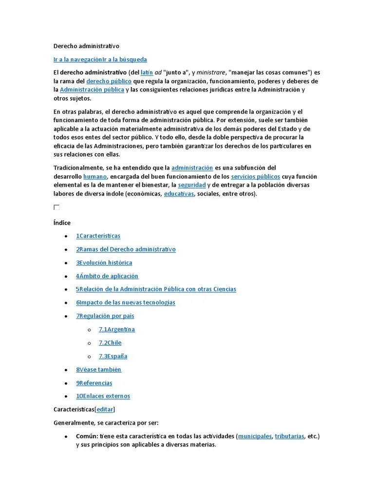 Derecho Administrativo | PDF | Ley Administrativa | Administración Pública