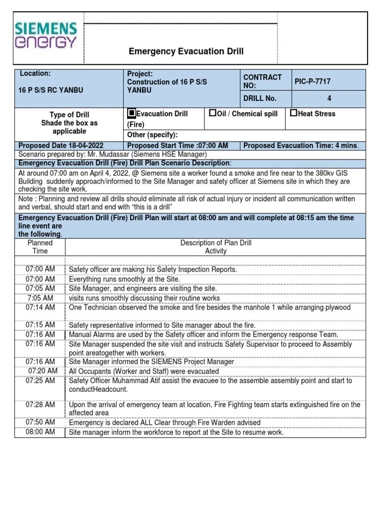 Emergency Evacuation Drill | PDF | Firefighting | Disasters