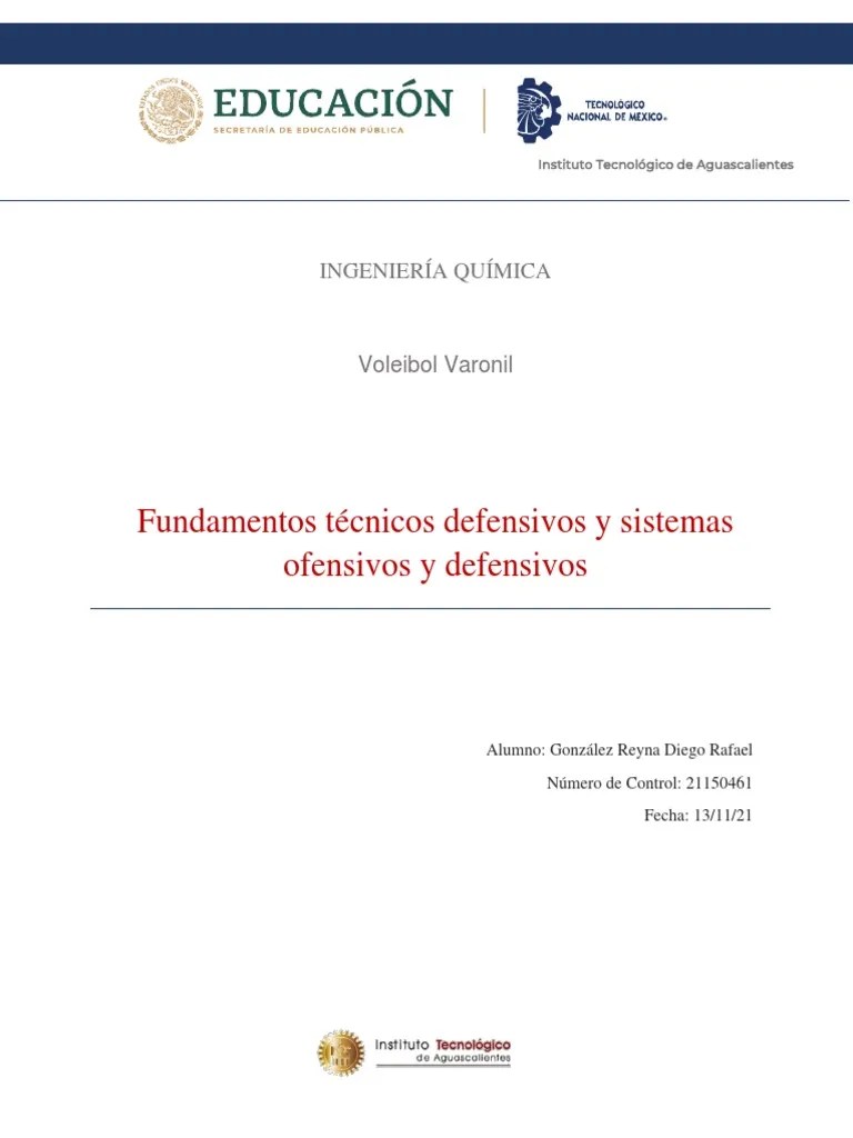Fundamentos Técnicos Defensivos Y Sistemas Ofensivos Y Defensivos | PDF | Vóleibol | Deportes