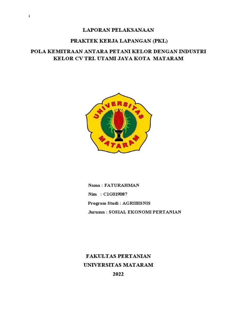 Laporan Kegiatan Praktek Kerja Lapangan | PDF | Bisnis