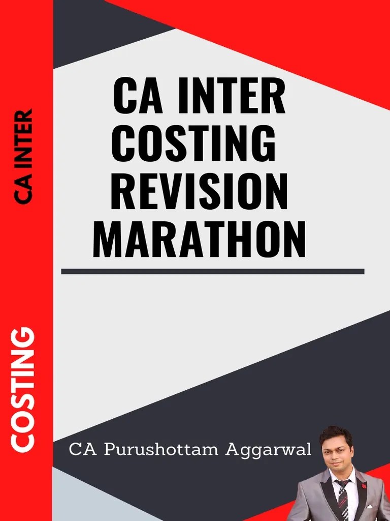 CA Inter Costing Revision Marathon Notes By CA Purushottam Aggarwal ...