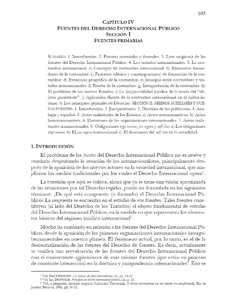 Fuentes Del Derecho Internacional Público | PDF