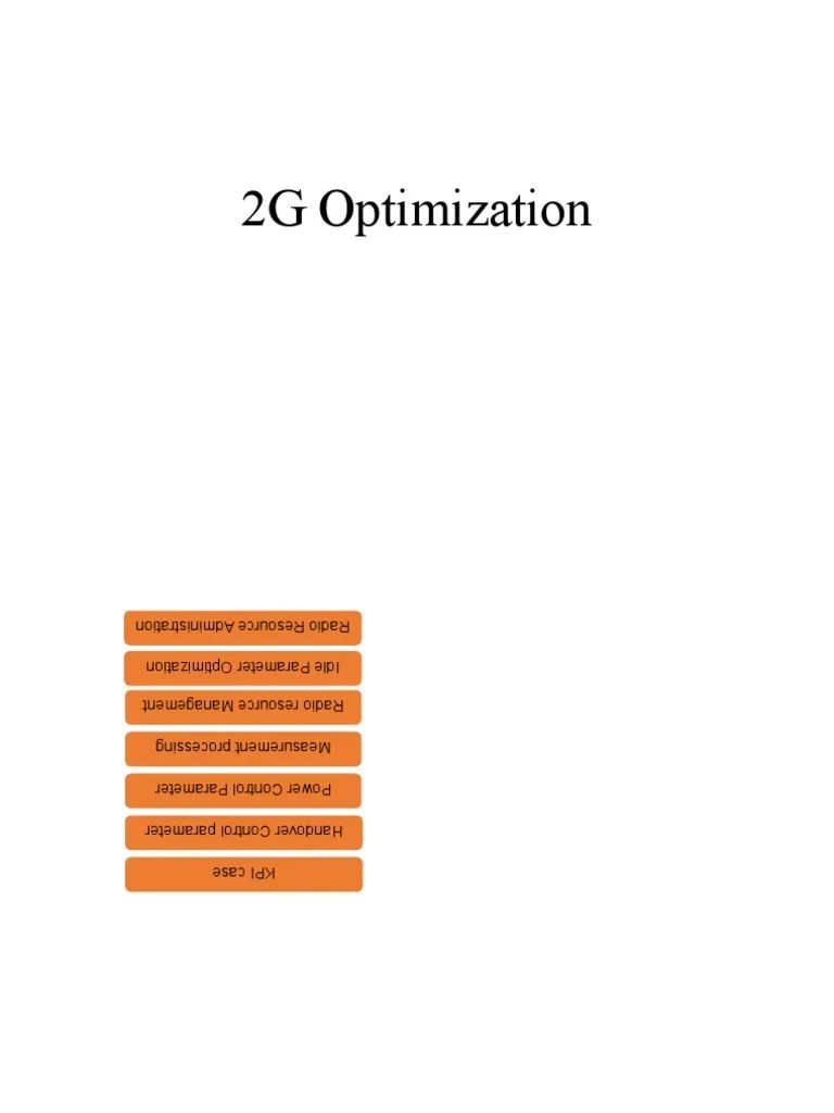 2G Optimization | PDF | Radio Resource Management | Service Industries