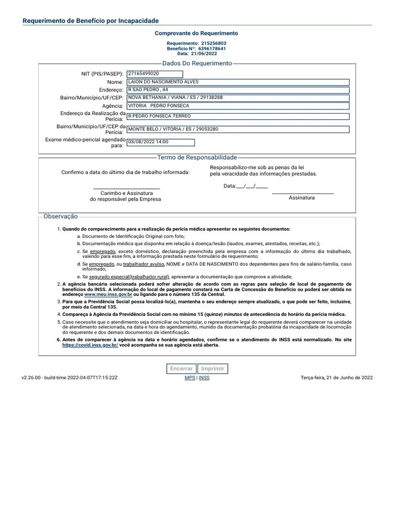 Requerimento Inss | PDF