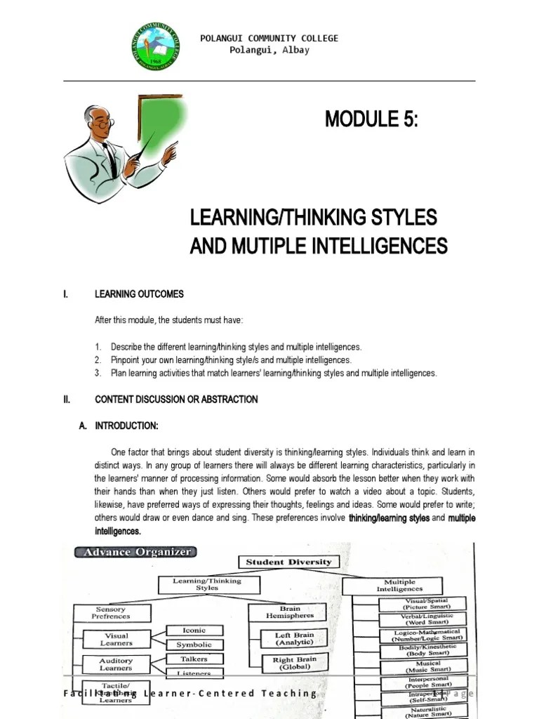 Learning Styles & Multiple Intelligences | PDF | Learning | Learning Styles
