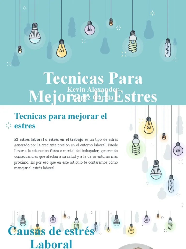 Tecnicas Para Mejorar El Estres | PDF | Estrés (biología) | Sicología