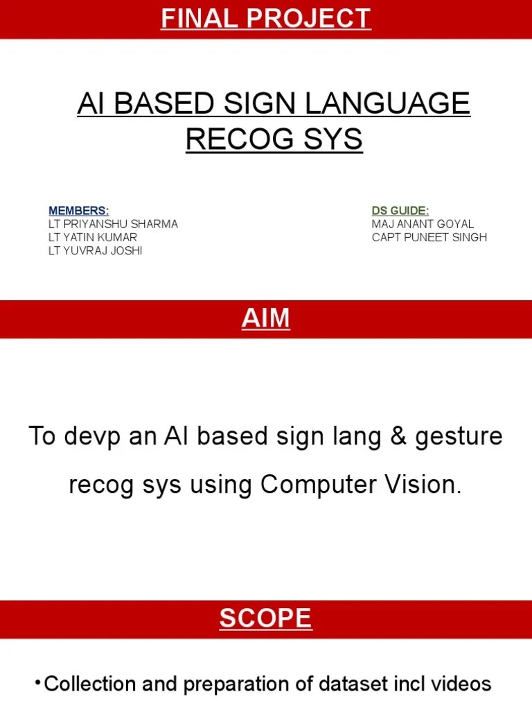 Sign Language Recognition | PDF