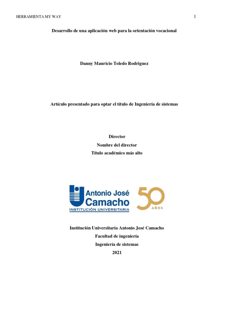 Ejemplo Anteproyecto Danny Toledo 1 | PDF | Software | Procesamiento De Datos