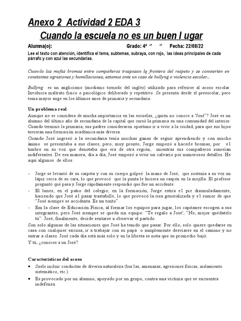Anexo 2 Act 2 Eda 3 | Descargar Gratis PDF | Violencia | Injusticia