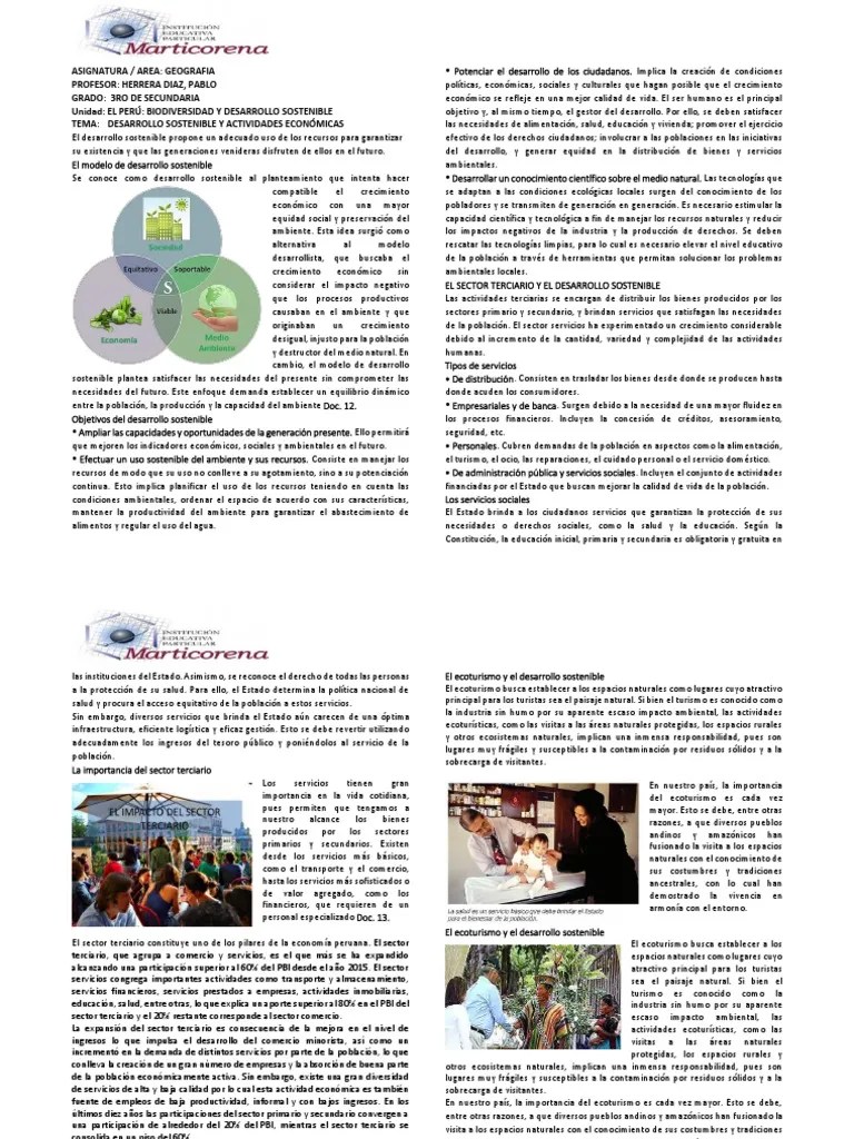 El Desarrollo Sostenible | PDF | Desarrollo Sostenible | Sustentabilidad