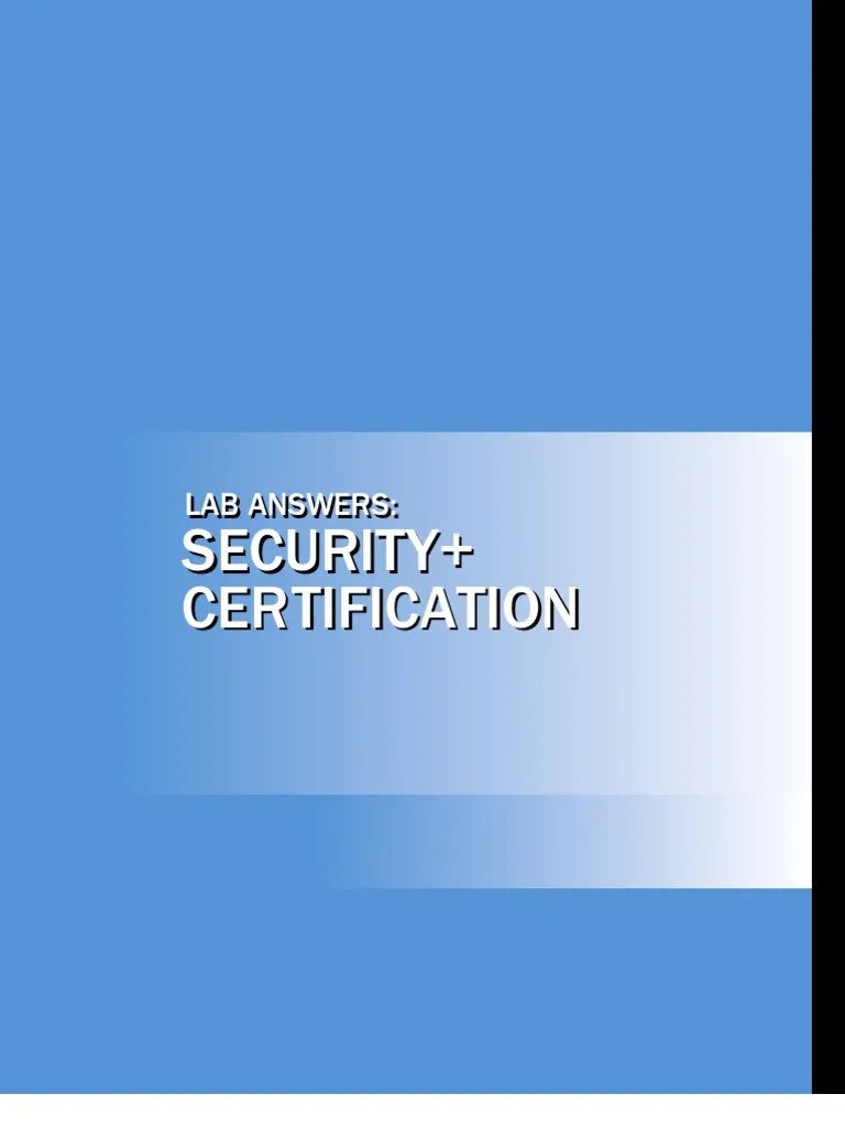 Security+ Lab Answers | PDF | Computer Security | Security