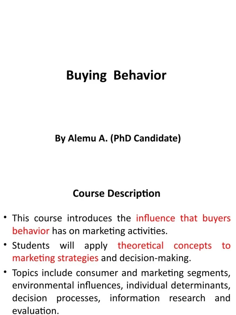 CH-1 BB For Class | PDF | Consumer Behaviour | Behavior