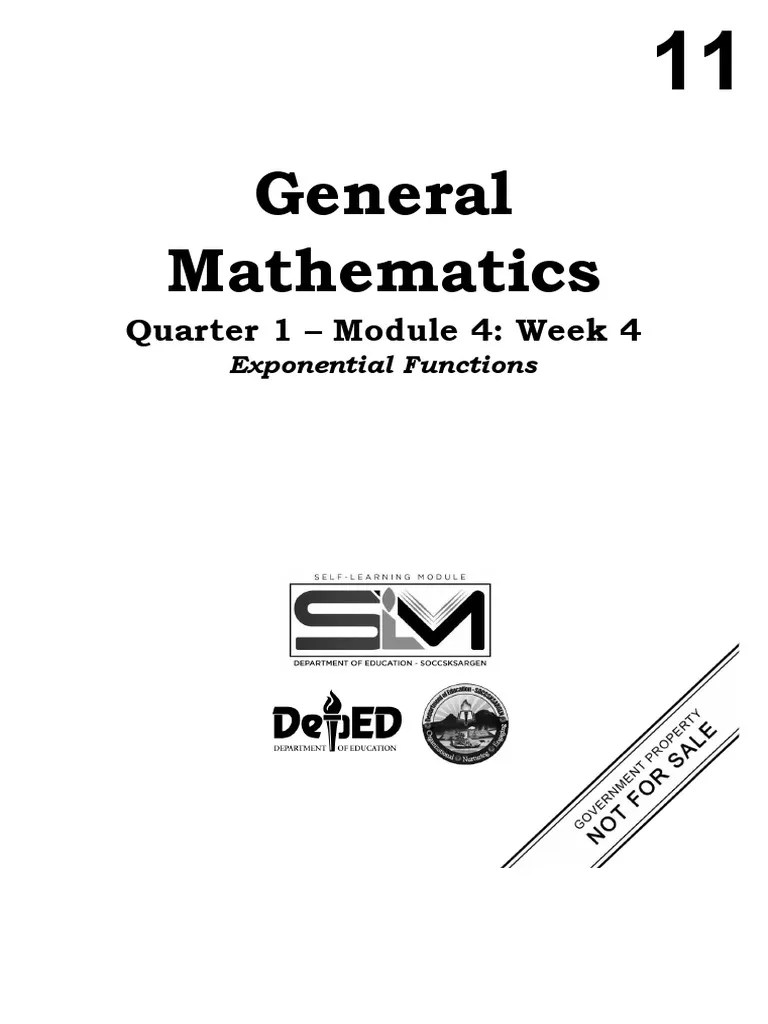 GenMath Q1 M4 Exponential Functions | PDF | Function (Mathematics ...