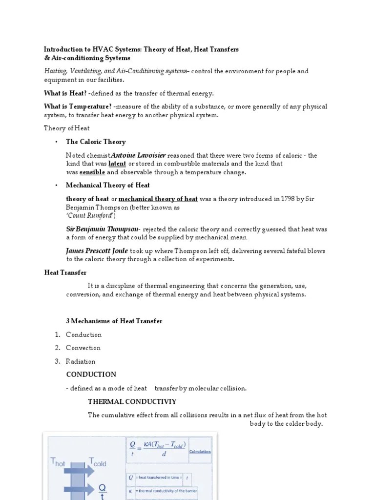 Introduction To HVAC Systems | PDF | Heat | Air Conditioning